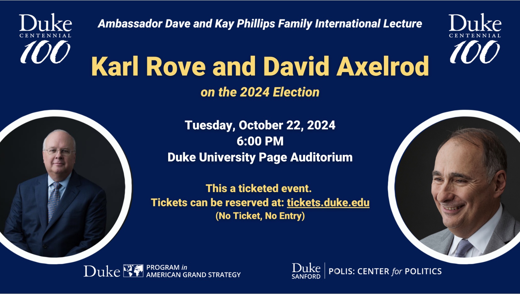 David Axelrod and Karl Rove